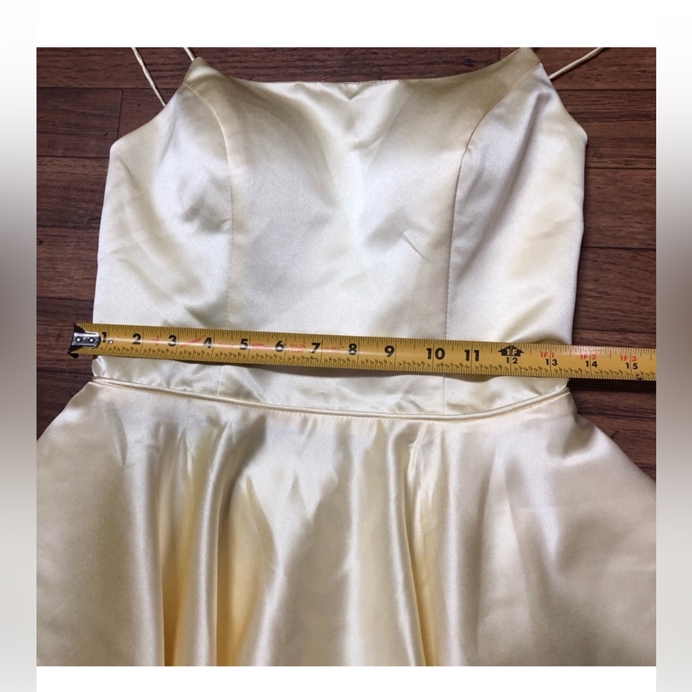 Stacees Cream Satin Fabric - Picture 5 of 9